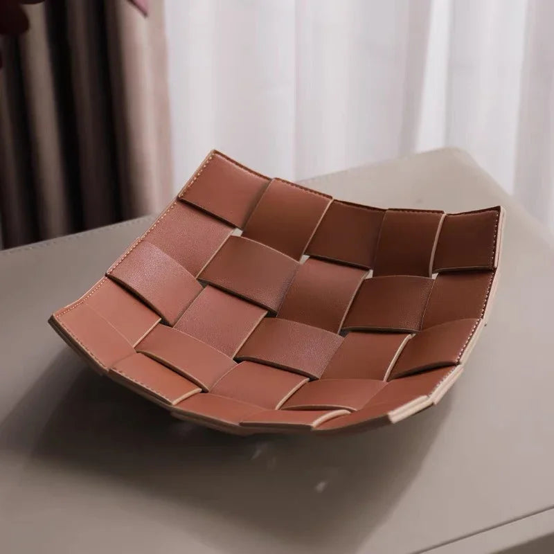 Bandeja de Almacenamiento de Cuero PU | Organizador Elegante 3