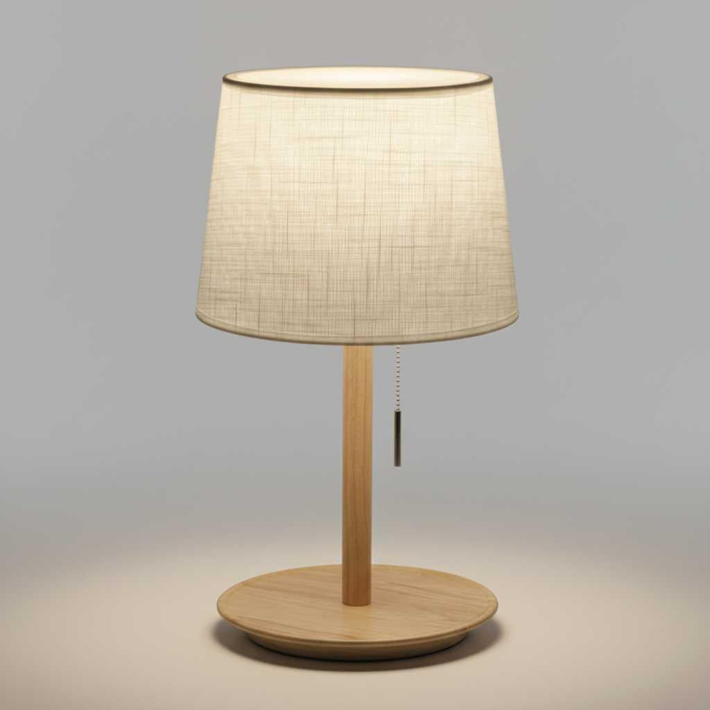 Lámpara de Mesa de Madera de Nogal | Lámpara Nórdica 1