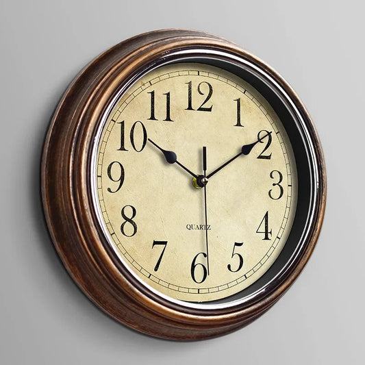 Reloj de Pared Silencioso Vintage Grande | Decoración Elegante 0